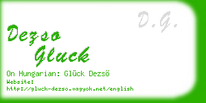 dezso gluck business card