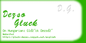 dezso gluck business card